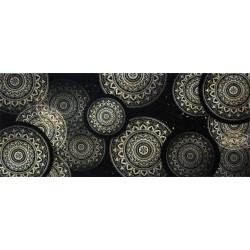 Tapis Boston Mandala Noir...
