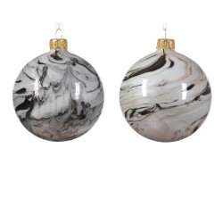 Boule Marbre Blanc/Noir Ø8...