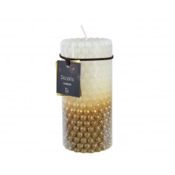 Bougie Pilier Pois Blanc...