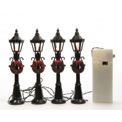 Reverbere Noir Led X4...