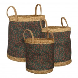 Panier Toile Baie Vert En...