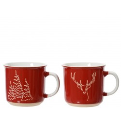 Mug Sapin/Cerf Rouge/Blanc...