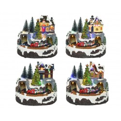 Scène Maison Train Led/Pile...