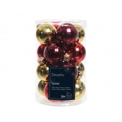 Boite De Boules Rouge/Or En...