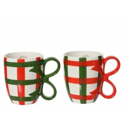 Mug Noeud Vert/Rouge/Blanc...