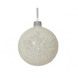 Boule Flocon Blanc Laine En...