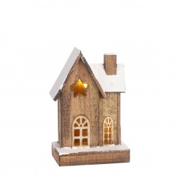Maison Enneigée Led À Pile...