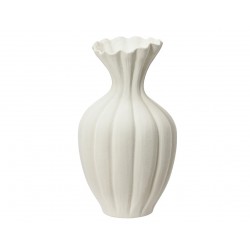 Vase Corolle Blanc En Grès...